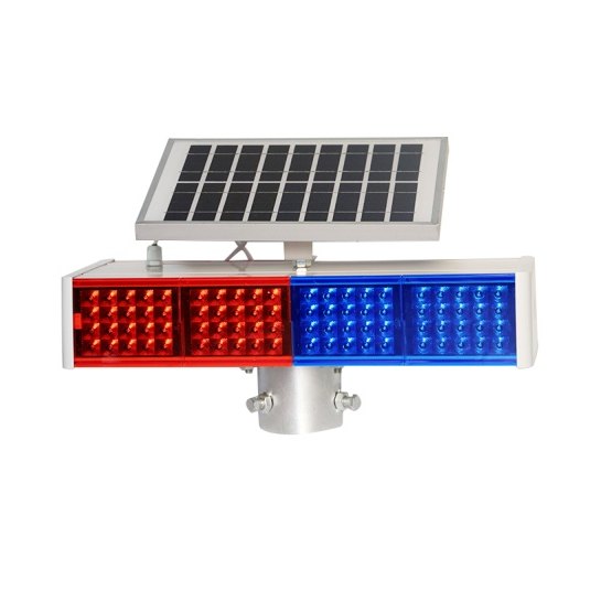 Split-Type Solar Flashing Warning Light 500×110 mm (4 LED Groups)