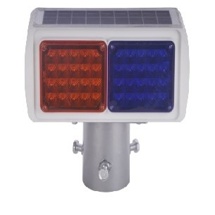 Integrated Solar Flashing Warning Light 300×150 mm (2 LED Groups)