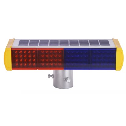Integrated Solar Flashing Warning Light 500×150 mm (4 LED Groups)