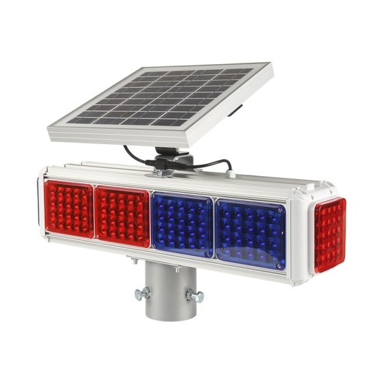 Classic Solar Flashing Warning Light 550×150 mm (4-Sided)