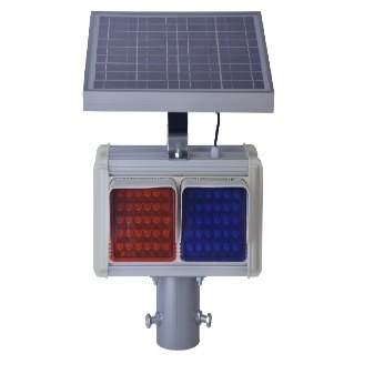 Upgraded Solar Flashing Warning Light 350×150 mm (2 LED Groups)
