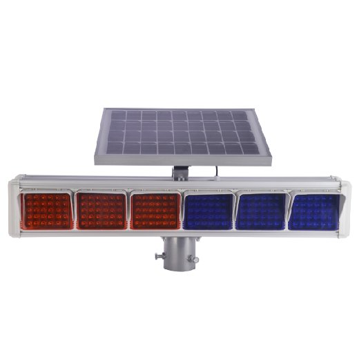 Upgraded Solar Flashing Warning Light 750×150 mm (6 LED Groups)