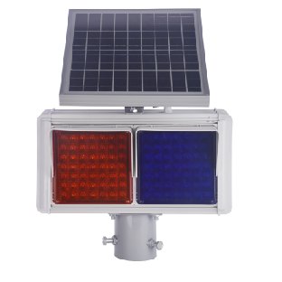 Solar Flashing Warning Light 400×250 mm (2 LED Groups)