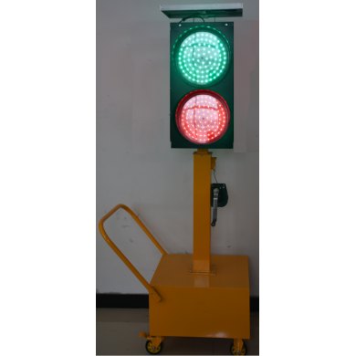 Solar Mobile Traffic Signal 300 mm (2 Heads, 2 Colors)