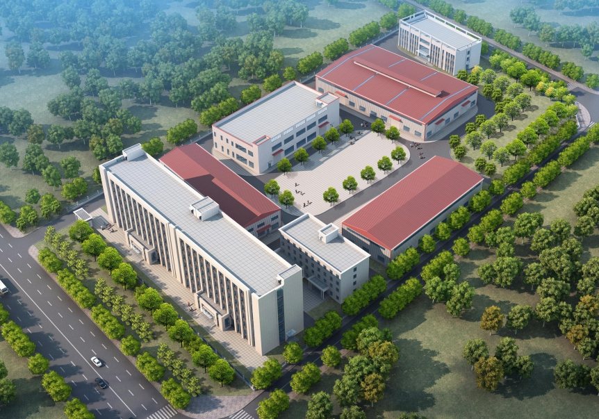 Jinhong New Material factory aerial view, Xiaogan, Hubei